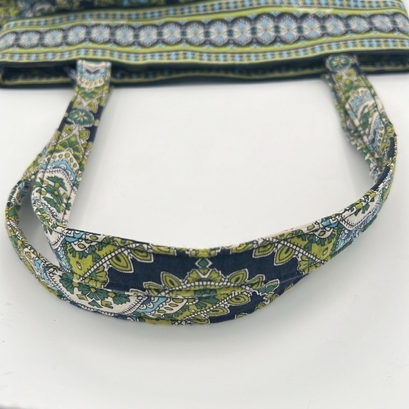 Vera Bradley Hannah Cambridge pattern blue green white purse tote shoulder bag - Picture 6 of 15